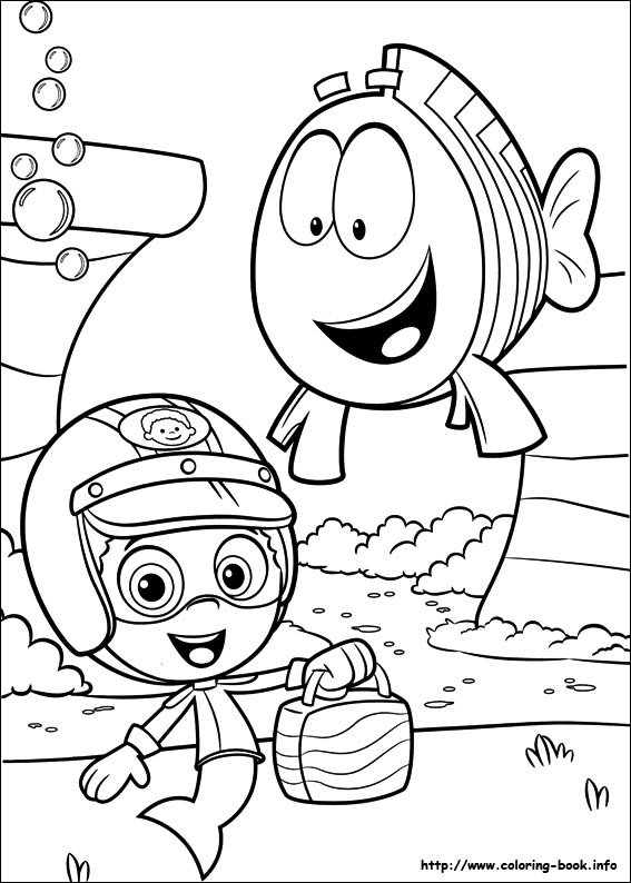 Plansa de colorat cu Bubble Guppies 66 68